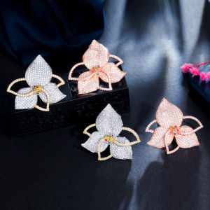 เลือมต่างหู ประกอบเครื่องแต่งกาย แฟชั่น เคลือบ ทองคำ สี กุหลาบ สี เงิน แบบ เต็ม ไมโครปู อันใหญ่ หมุดอันใหญ่ สำหรับ งาน เลี้ยง ในการ เลี้ยง ใน SE863