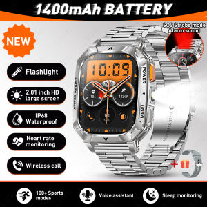 LIGE | 1400mAh Super Large Battery Outdoor Smart Watch Men 2026 New 2.01" HD Screen IP68 Waterproof Bluetooth Call Fitness Smartwatch