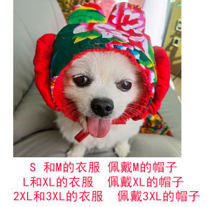 Autumn Winter Pet Clothes for Cats And Dogs Pomeranian French Bulldog Small Dogs Northeast Big Flower Coat Cotton Jacket