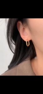 J&J Fashion Jewerly Earrings For Women Stainless Steel Non-Tarnish U-shaped earrings punk style Free Box