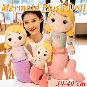 30/40CM Mermaid Stuffed Toy Soft Plush Princess Doll Cartoon Sleep Pillow for Kids Girls Birthday