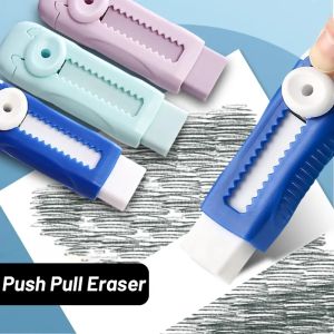 Childrens Push-Pull Eraser Creative Stretchable Pencil Eraser Replaceable Core Push-Pull Design Pencil Eraser Tools Children Learn Stationery Gifts