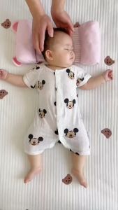 Gối Định Hình Cho Bé  Gối Chống Bẹt Đầu Cho Trẻ Sơ Sinh  vải xô muslin thấm hút siêu thoáng mát