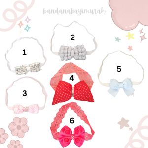 [PAKET HEMAT] [PAKET BUNDLING]MURAH Bandana Bayi Perempuan Premium / Headband / Karet Rambut / Bando Bayi/Baby Headband/ Headwrap/Bandana PHT29