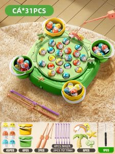 BEI JESS | Đồ Chơi Câu Cá Từ Tính Xoay Điện Tử Cho Trẻ Em Quà Tặng Giáo Dục Cảm Giác Montessori Có Nhạc Dành Cho Bé Trai & Bé Gái Từ 3-6 Tuổi