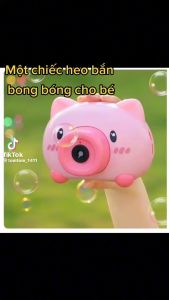 Máy Ảnh Thổi Bong Bóng Phát Nhạc HEO CUTE Máy Ảnh Thổi Bóng Tự Động Rio Store