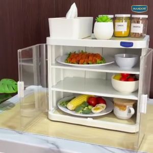 Rak Serbaguna Multifungsi Food Cabinet Naiba Bistro Tempat Penyimpanan Makanan Tertutup Transparan