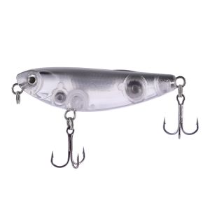 Walking Dog Lure 5g 55mm Topwater Floating Bait Noise Bead Double Treble Hooks for Pike Bass Trout Bluegill Freshwater Fishing
