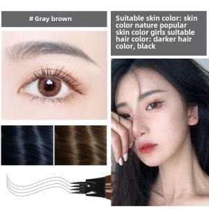Four Branches Liquid Water Eyebrow Pencil Female Waterproof Sweat-Proof Long Lasting Fadeless Bean Bag Distinct Look Painting Wild Eyebrow Tool