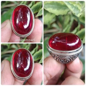 cincin permata merah siam Bangkok top quality
