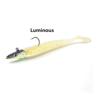 5pcs 11cm 10g Weights Slow Sinking Jig Head Swimbait for Saltwater Fishing Flounder Cod Seabass Paddle Tail Soft Lure Tackle