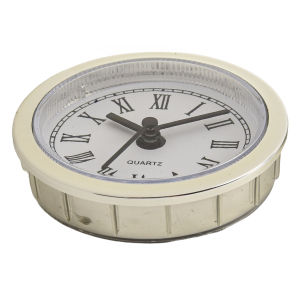 DIY Clock Projects Clock Movement Replacement 50MM Clock Insert Gold Border High-Quality Movement Transparent Lens