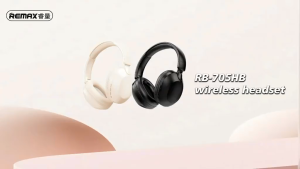 Fon Kepala REMAX Stereo Power Bass Hi-Res Foldable Over Ear Headset Wireless High Quality No Delay 5.3 Bluetooth Original Headphone Support TF Card With Built In Mic LMRB705HB