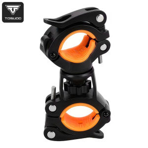 TOSUOD | TOSUOD 360° Rotatable Bicycle Flashlight Holder Universal Handlebar Clip Adjustable Cycling Light Mount Accessories