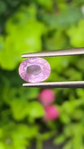 พลอย ชมพู พิ้ง แซฟไฟร์ Pink Sapphire ดิบ Unheated 1.22 กะรัต (Cts.) พลอยแท้ อัญมณีมงคลประจําวันเกิด เครื่องประดับพลอย