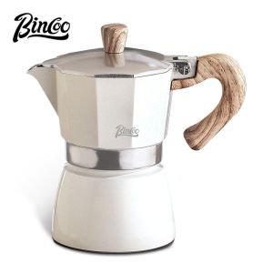 BINCOO Moka Pot Espresso Set with Stove Hand-made Coffee Pot Handle Household Drip Filter Pot Traditional Coffee Maker Italian Coffee Pot for Home Office 150ML/300ML