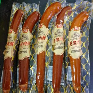 Double Happiness Smoked Sausage 300g Bag Large Garlic Flavored Cold Cut Ready to Eat Snack Chinese Brand Meat Snack