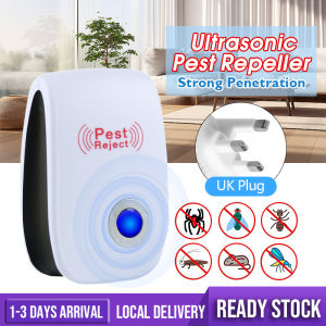 【𝟯 𝗣𝗜𝗡 𝗣𝗟𝗨𝗚】Ultrasonic Pest Repellent Anti Mosquito Mouse Cockroach Electric Repeller Mouse Control Rejector Home Insect Killer Penghalau Serangga Anti Nyamuk 超声波驱虫器