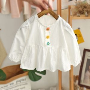 Stylish New Arrival Korean Style Baby Girl Long Sleeve Shirt