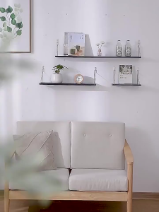 3pcs Wooden Shelf Wall Book Shelf Floating Hanging Shelves Home Decor Display Rack With Nail