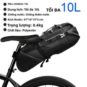 NEWBOLER 10L Túi Yên Xe Đạp Chống Thấm Nước MTB Đường Xe Đạp Đi Xe Đạp Đuôi Phía Sau Túi Dung Tích Lớn Có Thể Gập Lại Thân Cây Phụ Kiện