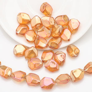 20pcs 12x16 มม.รูปร่างไม่สม่ําเสมอลูกปัดแก้วจี้เครื่องประดับ DIY ทําสร้อยข้อมือสร้อยคอโทรศัพท์มือถือ CHAIN เสื้อผ้าลูกปัด