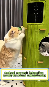 Cat Nest Family Cat Tree House 2/3 Layer With Fluffy Ball Wear Resistant Cat Climbing Frame