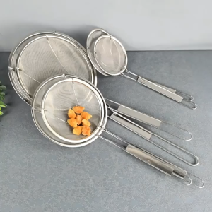 Stainless Steel Fine Mesh Strainer/ Flour Sifter/ Oil Filter Skimmer /Shallow Sieve Colander/ Penapis Minyak Goreng