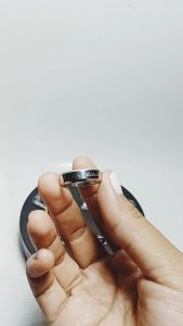 Cincin titanium silver ukir nama