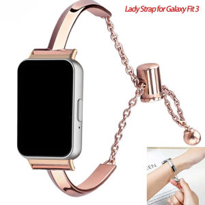 New Strap For Samsung Galaxy Fit 3 Ladies metal Stainless steel Smart Watch Accessories Band For Galaxy Watch Fit 3 Bracelet