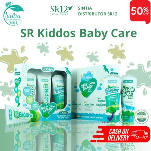 Perlengkapan Mandi Bayi Dan Sabun Lengkap Lotion 3 in 1 300gr SR12 Kiddos Baby Care Daun Bidara Bpom