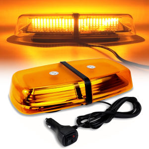 Amber LED Car Roof Top Strobe Lights LED Emergency Warning Safety Beacon Magnetic Mount For Truck Ambulance Snow Plow 12/24V
