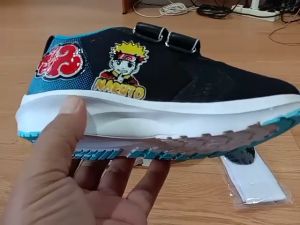 Sepatu Sekolah Anak Laki Laki Perempuan Karakter Anime Naruto Sipuden Konoha Perekat Rekat Umur Usia 2-10 Tahun PAUD TK SD SMP SMA Kelas 1 2 3 4 5 6 7 8 9 0 Tahun-GUDANGTASDANSEPATU101212028