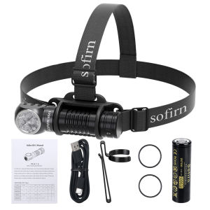 Sofirn | SOFIRN HS41 Head Torch 4000 Lumen SST20 LED Type-C Recharge 21700 Battery Head Light Power Indicator & Magnetic Tail for Outdoor