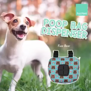 FuzzYard Poop Bag Dispenser - Comes With 1 Free Roll of Poop Bag | Use with Any Leash (19 Designs)