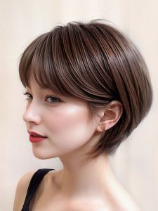 Natural Short Hair Wig for Women Real Human Hair Full Head Cap Mom Style Middle Aged And Elderly Womens Hair Extension