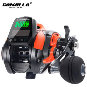 SAMOLLA Máy Câu Điện Tử Năng Lượng Mặt Trời + Sạc USB Màn Hình Hiển Thị Lớn Baitcasting Nước Mặn Chống Thấm Nước Cho Đại Dương Sông Hồ