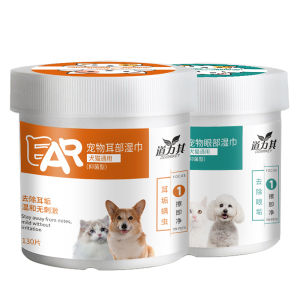 DORRIKEY Pet Eye & Ear Wet Wipes Cat Dog Cleaning Wet Tissue Tear Stain Remover DD CAT & PET