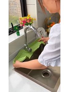 ส่งไวถูก 12X38CMแผ่นระบายน้ำสำหรับก๊อกน้ำ แผ่นซิลิโคนรองก๊อกน้ํา กันลื่น แผ่นซิลิโคนกันน้ำกระเด็น กระเซ็น