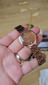 SEVEN MINUTE M759 JAM TANGAN WANITA KACA BELIMBING ORIGINAL TANGGAL BULAT MEWAH TAHAN AIR