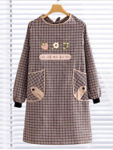 Váy Bảo Hộ Nấu Ăn Bằng Cotton Dày Dài Tay Chống Thấm Nước Cho Phụ Nữ Dùng Tại Nhà Váy Bảo Hộ Làm Việc Nhà Bếp Chống Thấm Nước