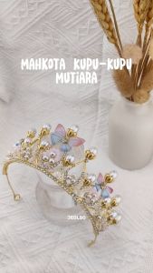 Mahkota Crown Wedding mahkota mutiara kupu kupu