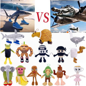 Italian Brainrot Tung Tung Tung Sahur Plush Toys 22-30cm Tungtung Sahur Tralalero Tralala Shark Plush Soft Stuffed Toy Doll Gift