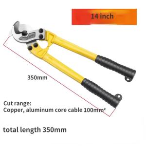 High Carbon Steel Cable Cutter Wire Cutter Adjustable Cable Scissor Anti-slip Handle Effortless for Construction Sites Wires