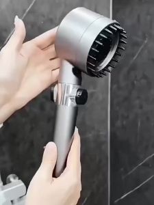 High Pressure Strong Current Shower Head Water Saving Shower with Water Filter 3 Mold Knobs Controllable Hand Shower Bathroom