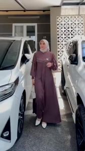 Vioni Dress Crinkle Airflow Premium Akses Mutiara Dress Kondangan Terbaru 2023
