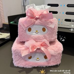 Hộp Đựng Khăn Giấy Dễ Thương Hoạt Hình Mềm Mại Phòng Ngủ Ô Tô Đựng Đồ Sáng Tạo Hộp Đựng Khăn Giấy Hình Trái Tim
