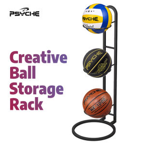 「Psyche」Basketball Storage Ring Football Volleyball Rugby Ball Organizer Rack 3 Layer Cube Vertical
