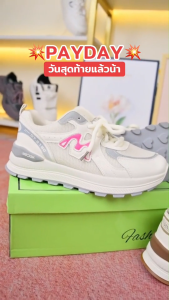 (  Ready to ship) ระบายอากาศได้ดีแฟชั่นรองเท้าผ้าใบผู้หญิง ลายอักษร กันลื่นลดแรงกระแทก รองเท้าผ้าใบลำลอง ไซส์ 36-42