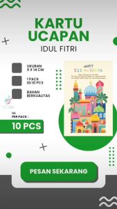 Kartu Lebaran Kartu Ucapan Idul Fitri Greeting Card Eid - Eid Mubarak